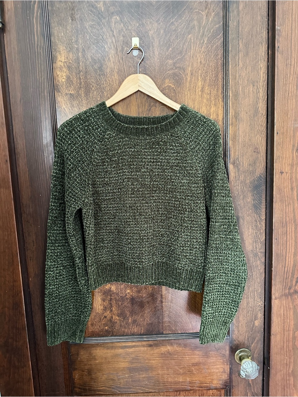 Alter’d State Olive Green Chenille Knit Women's Sweater